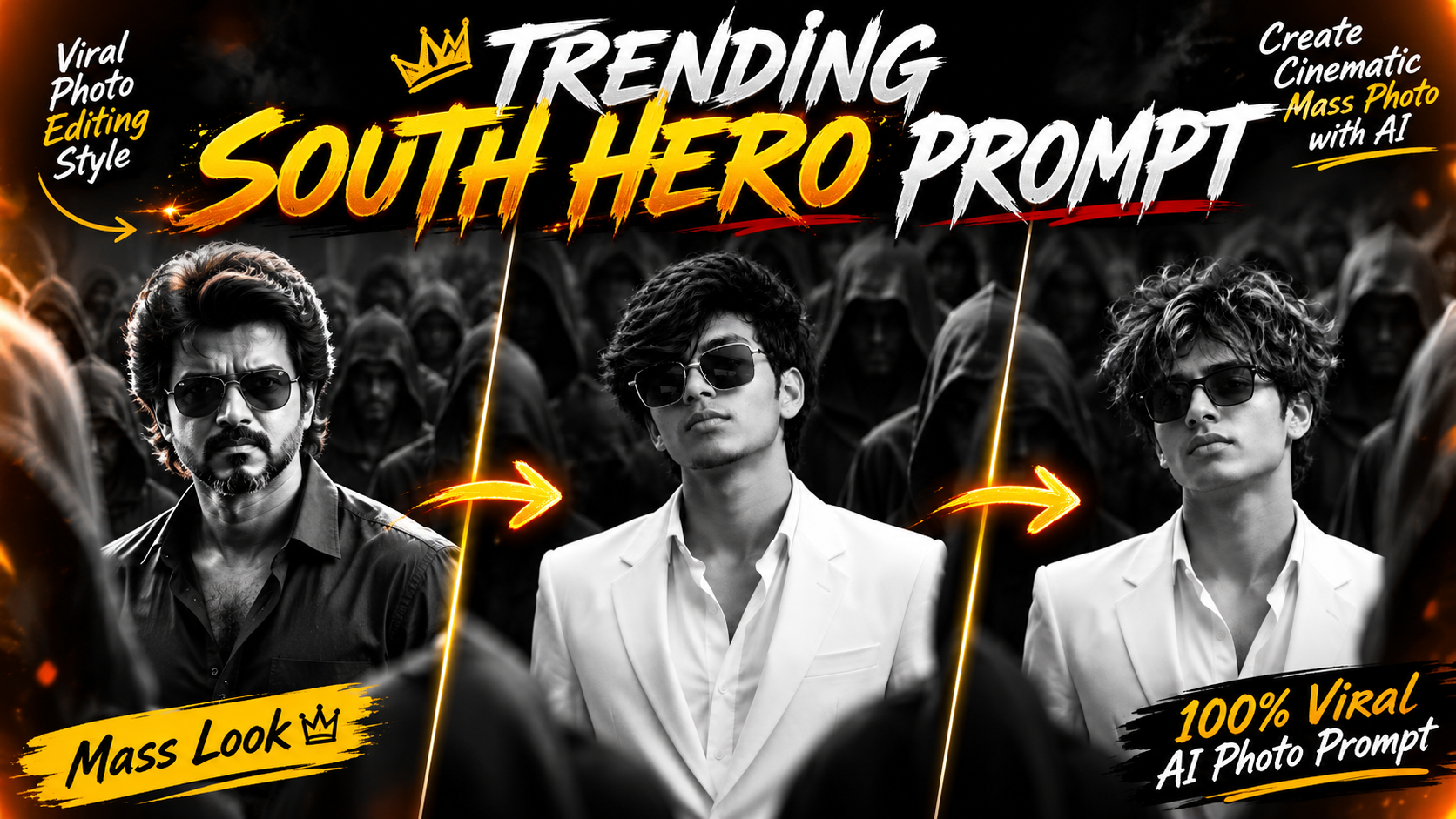 Trending South Hero Photo Prompt – Create a Powerful Cinematic South Hero AI Photo