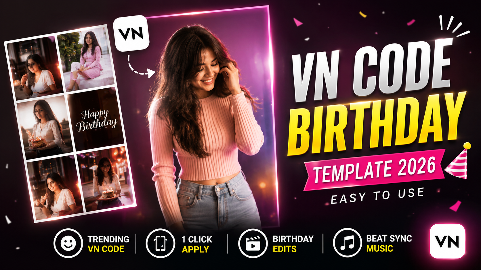 Happy Birthday VN Code Template 2026