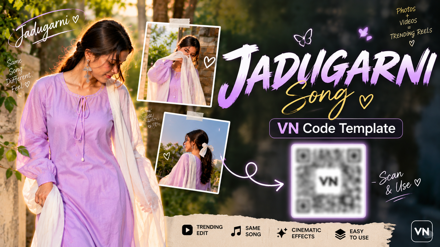 Jadugarni Song VN Code Template 2026 | Trending Reels Edit