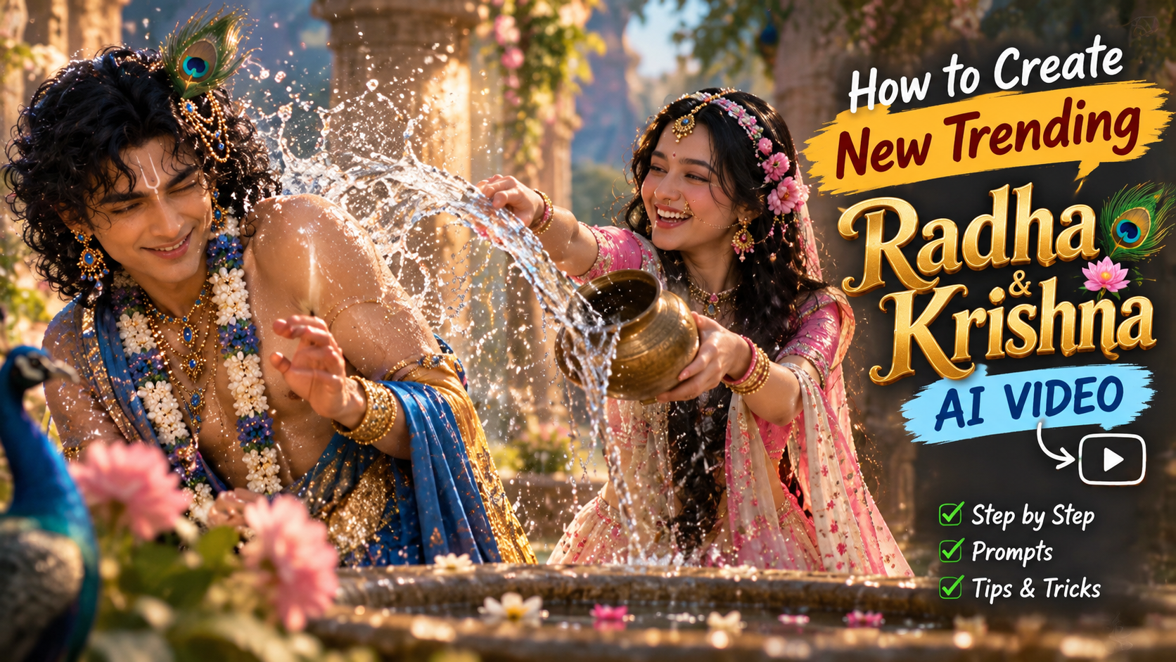 New Trending Radha & Krishna AI Video