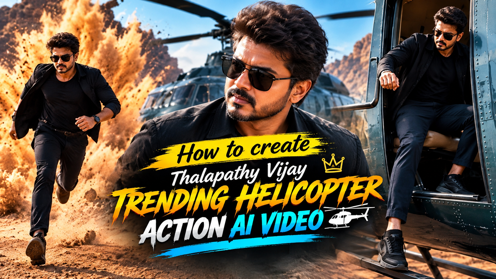 How to Create Trending Helicopter Action AI Video