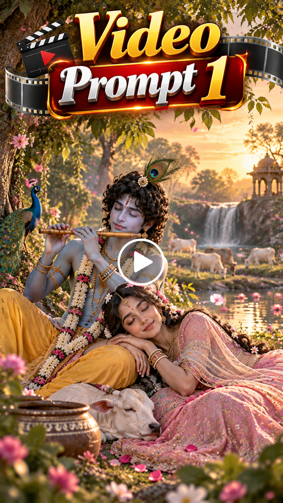 How to Make Trending Radha Krishna AI Video prompt