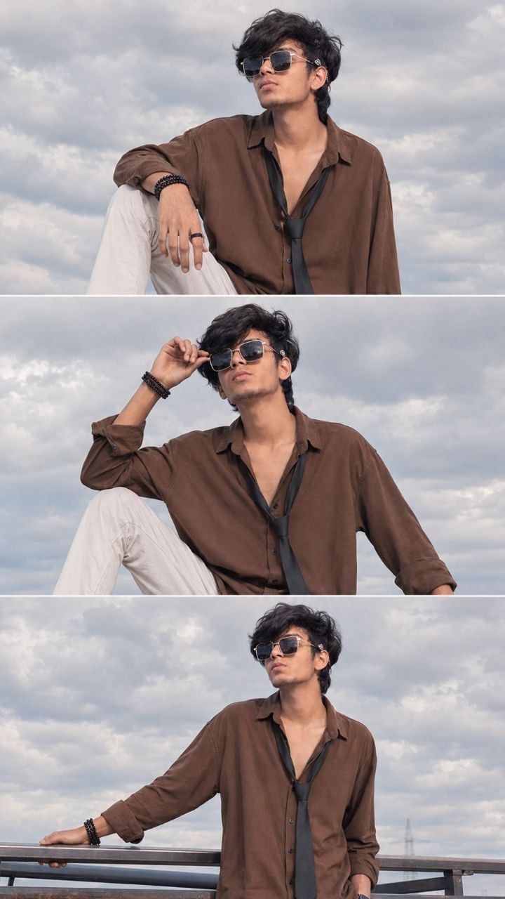 Cloudy Sky Fashion Portrait
