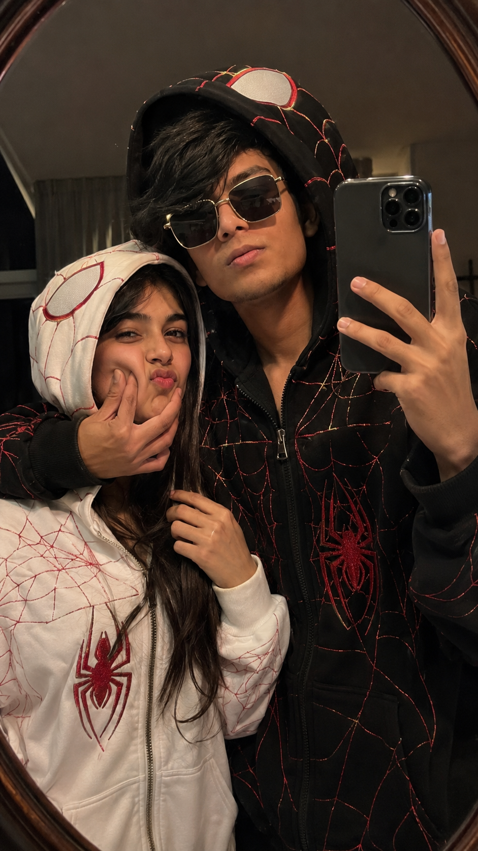 Cute Spider-Man Couple Mirror Selfie ❤️🕷️