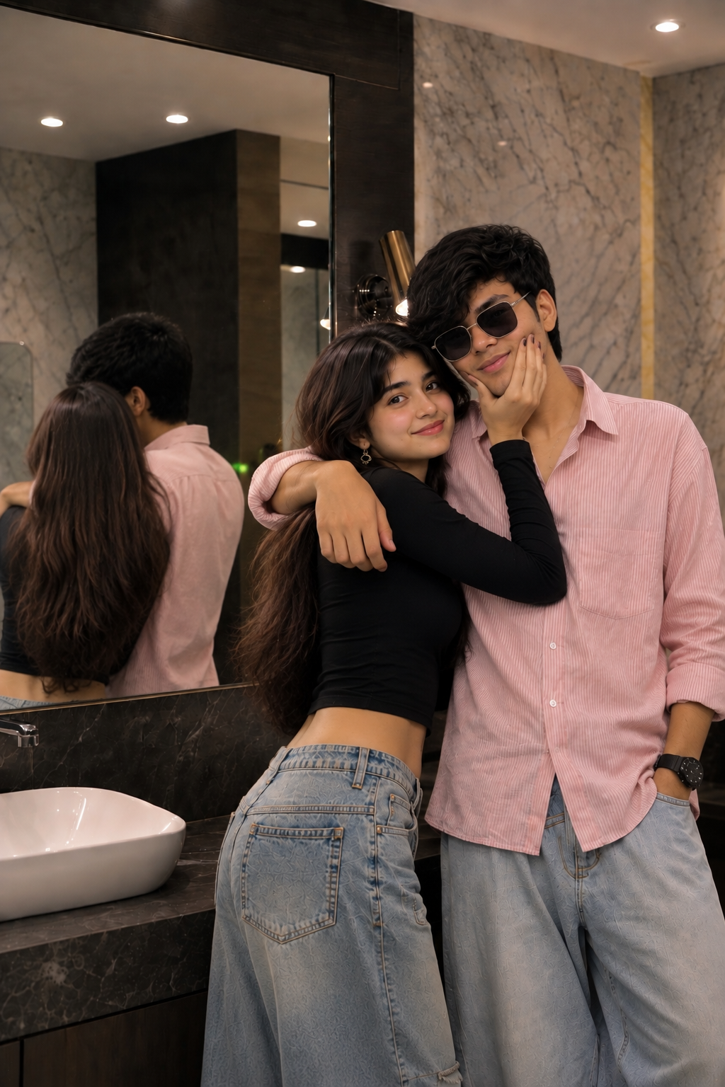 Couple Bathroom Mirror Moment ❤️ | Aesthetic Couple Photography | #2